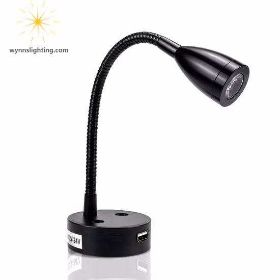 Tianhua European Lightweight Adjustable 3 Dimmer Brightness Foldable 3AAA Battery LED Nail Light Reading Table Lamp with USB Port Charger